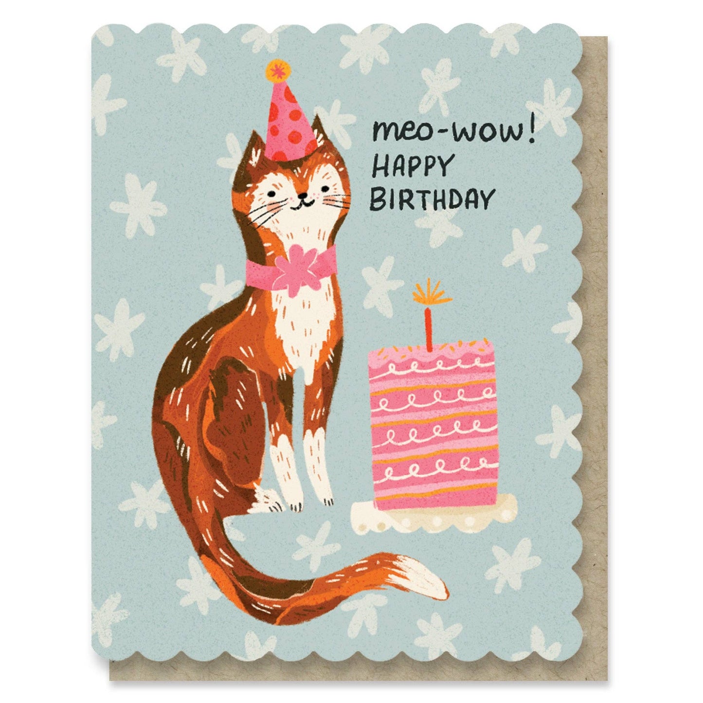 Meo-Wow Cute Cat Birthday Cat Card