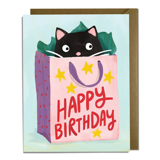 Cat Gift Bag - Birthday Card