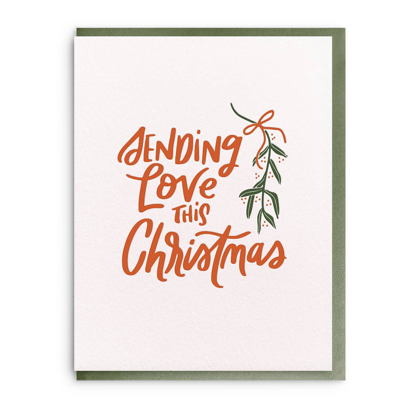 Send Love Xmas - Letterpress Christmas Card