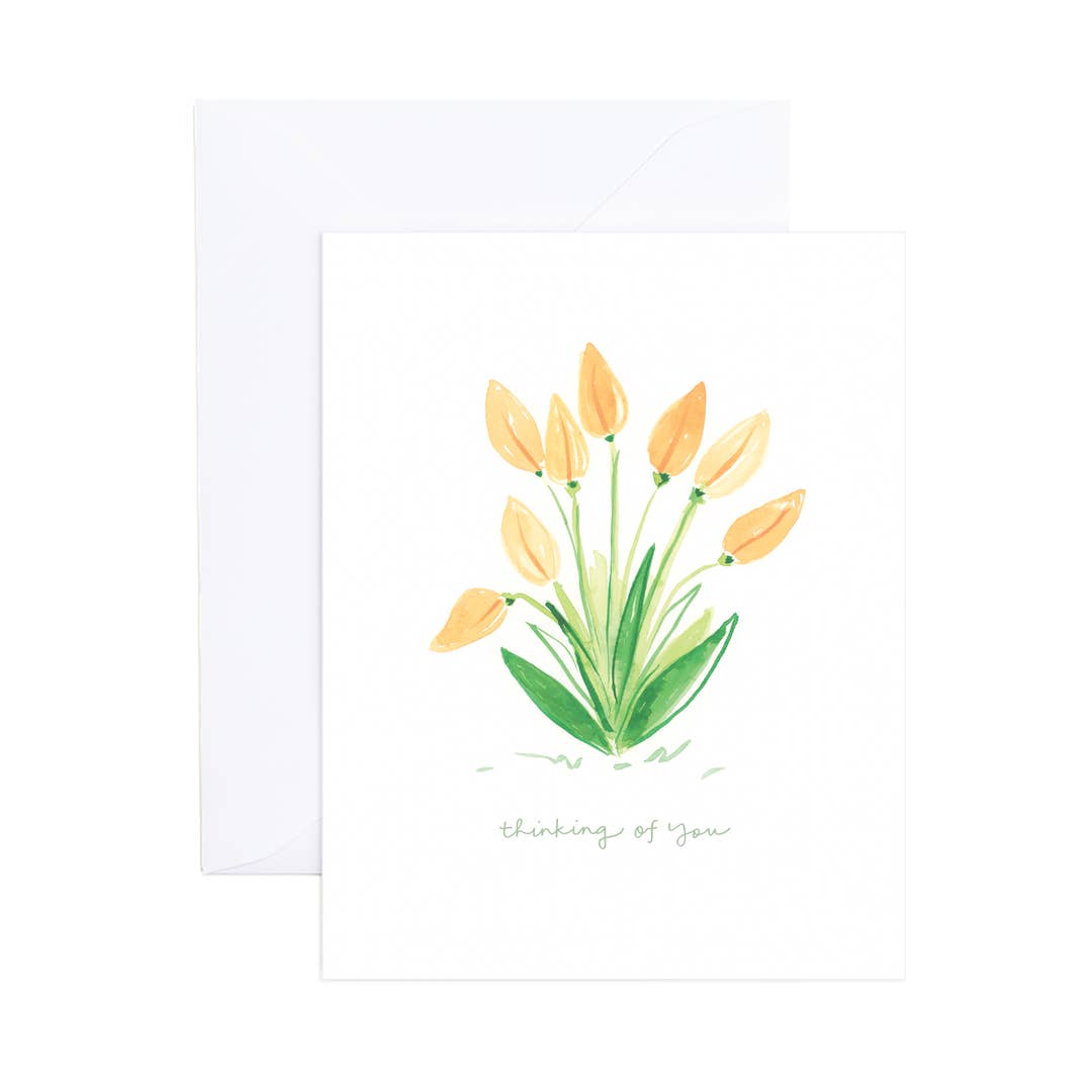 Peyton Watercolor Tulips Sympathy Card
