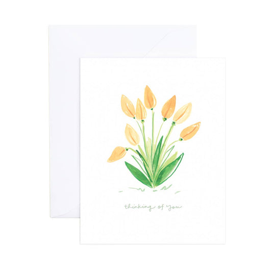 Peyton Watercolor Tulips Sympathy Card