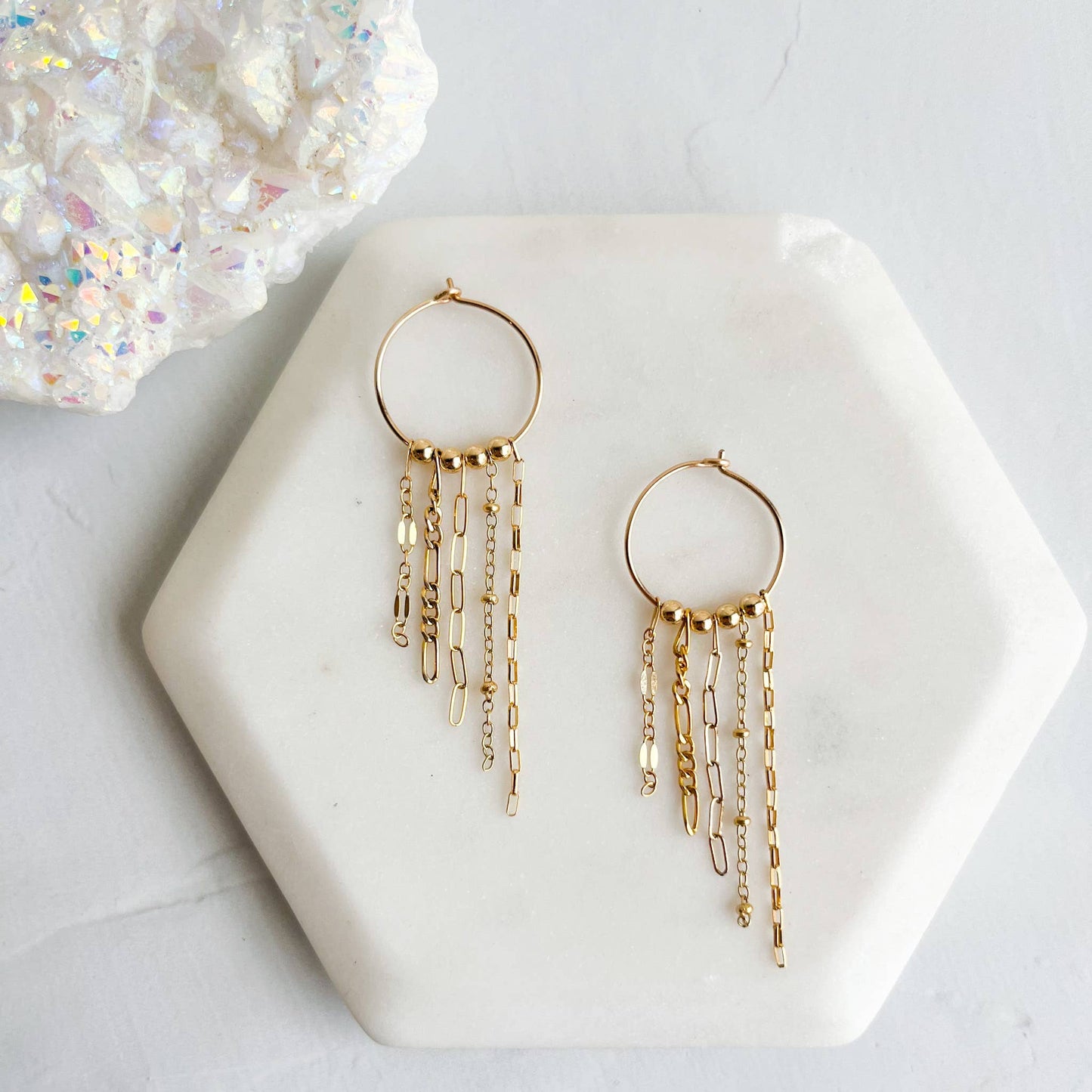 Mixed Chain Hoops | 14k Gold Filled