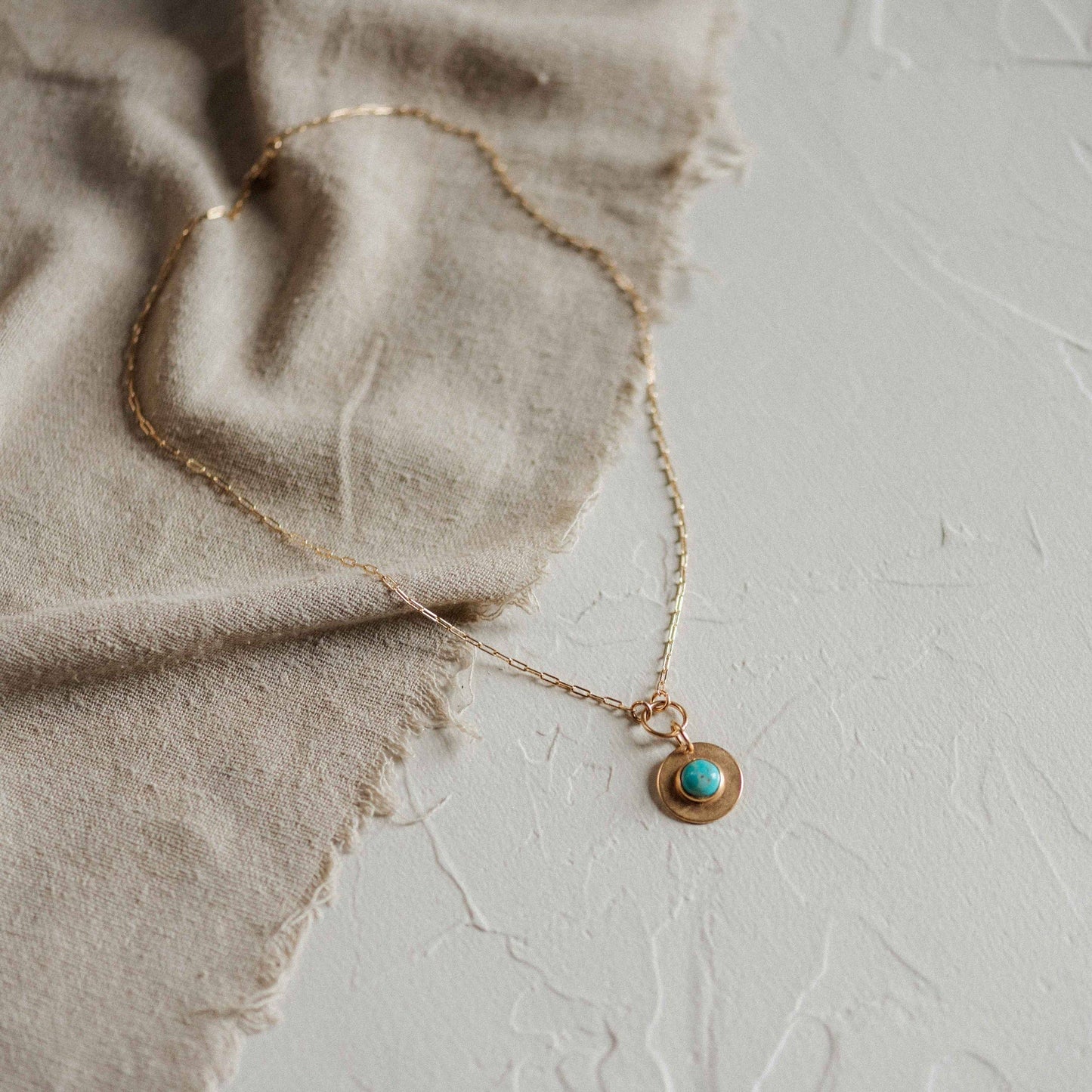 Maeve Necklace // Turquoise // Demi-Fine Gold