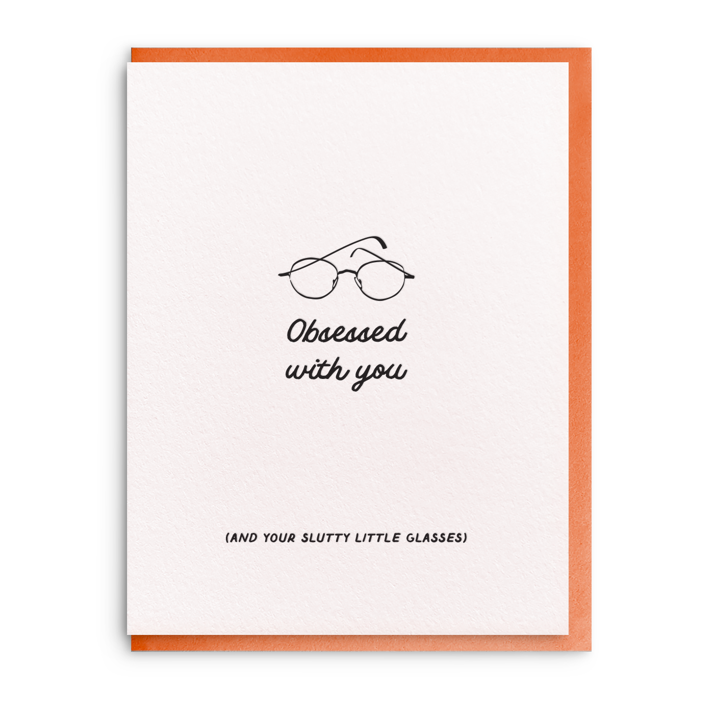 Slutty Little Glasses Letterpress Greeting Card