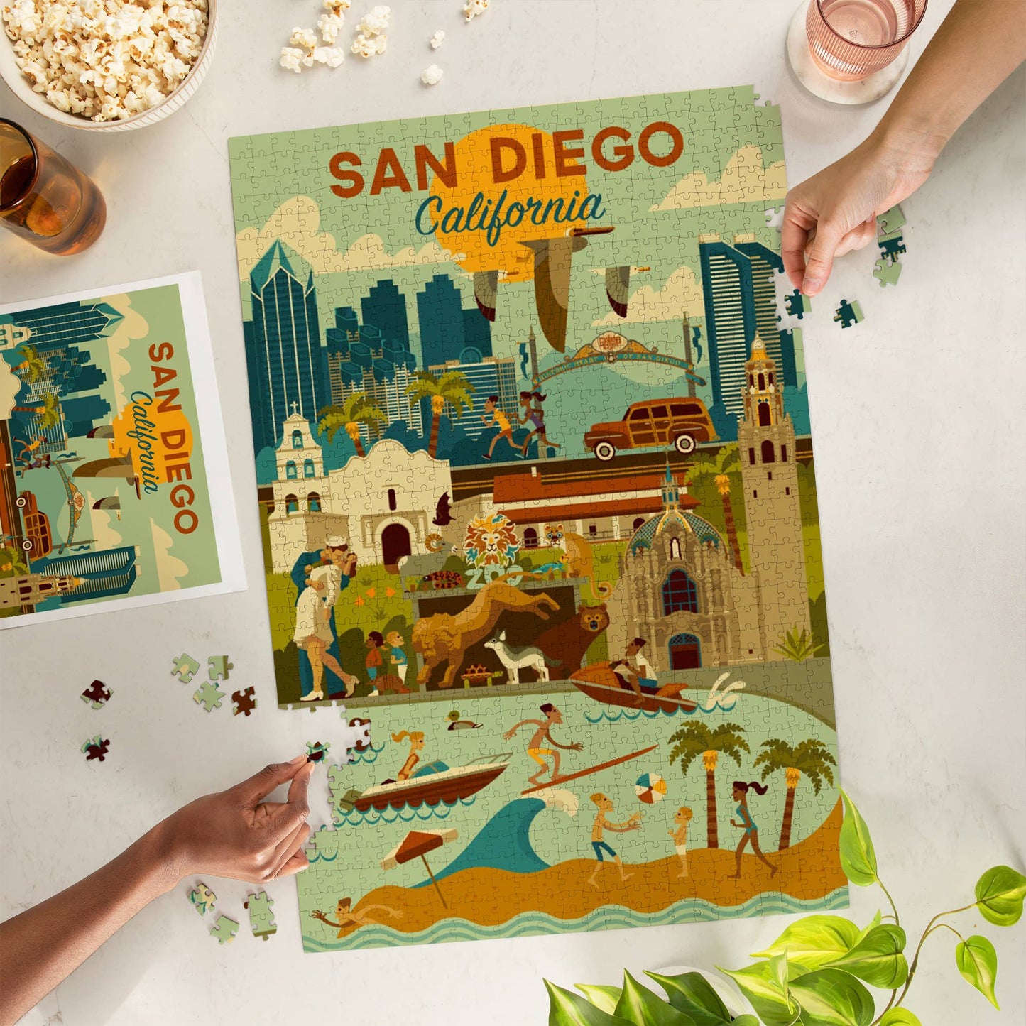 1000 PIECE PUZZLE San Diego, California, Geometric