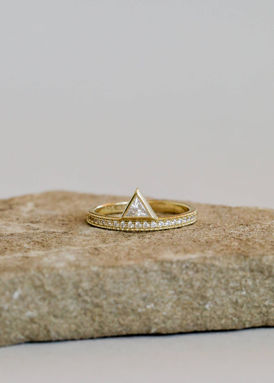 Stacked Triangle Ring | Gold | 8