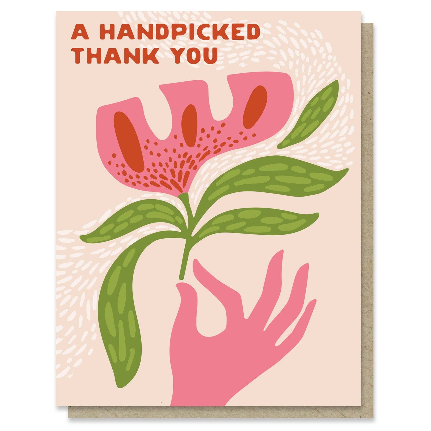 A Handpicked Thank You Flower Minimalist Floral Card