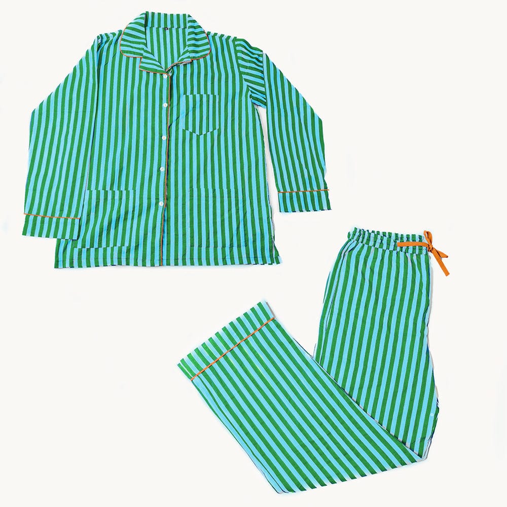 Bonnie Pajama Set | Green Turquoise