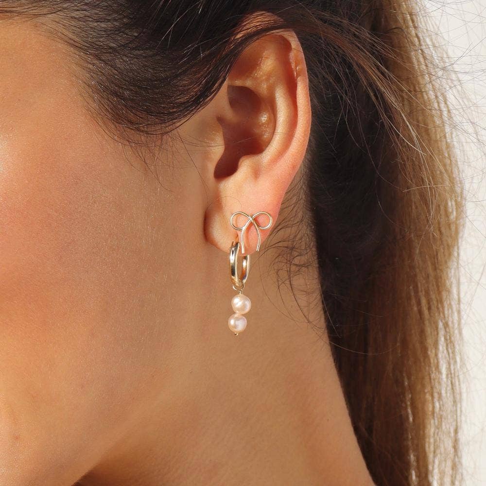 Mini Bow Studs in 14k Gold Fill