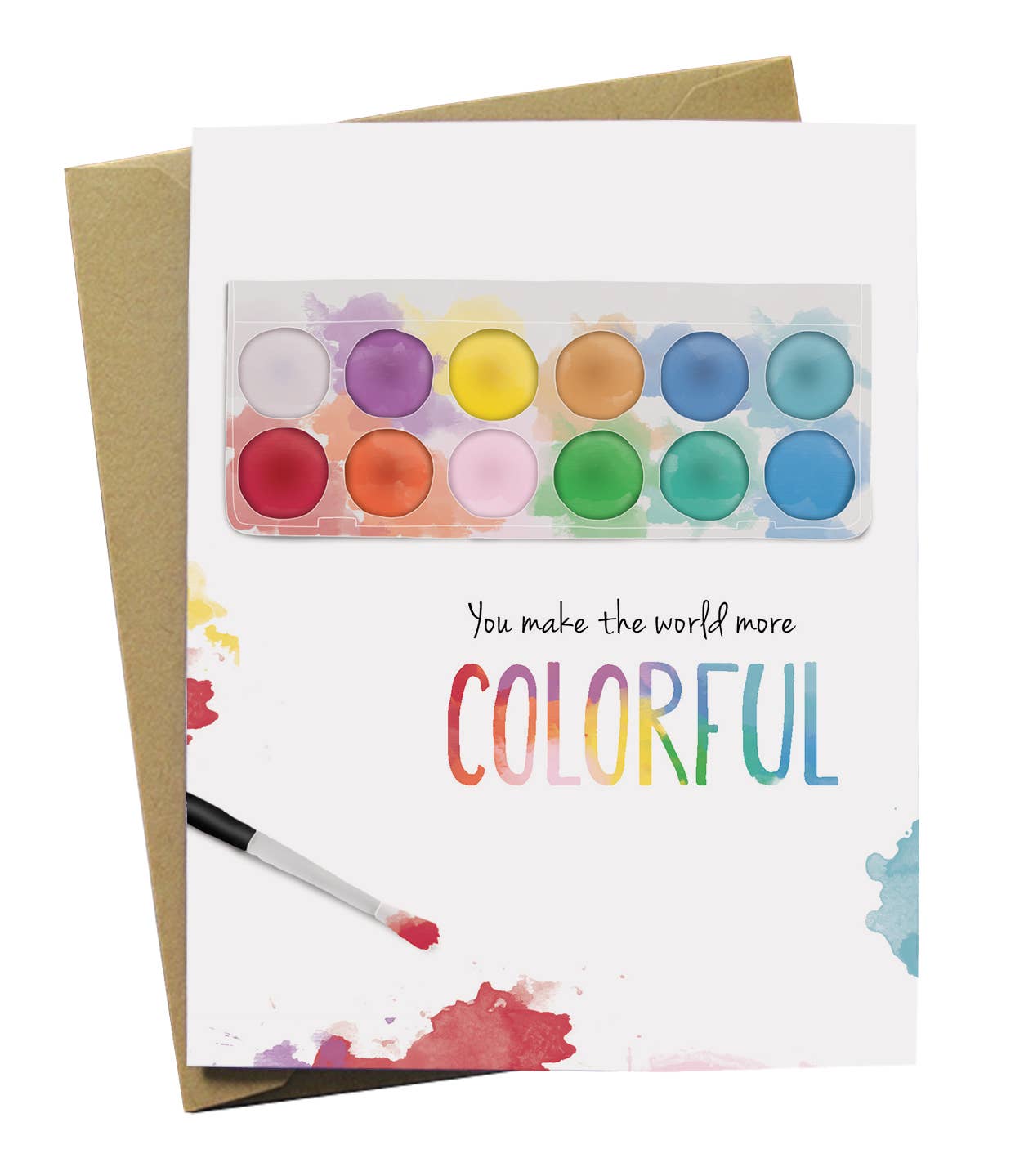 Watercolors Encouragement Card