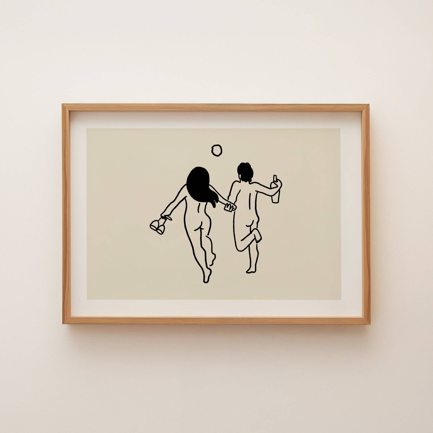 Wine Lovers Minimal Art Print: Medium