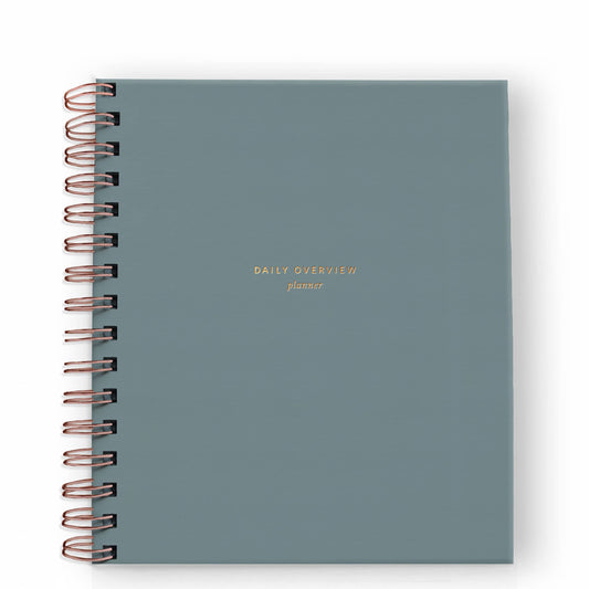 Daily Overview Planner | Undated: Steel Blue