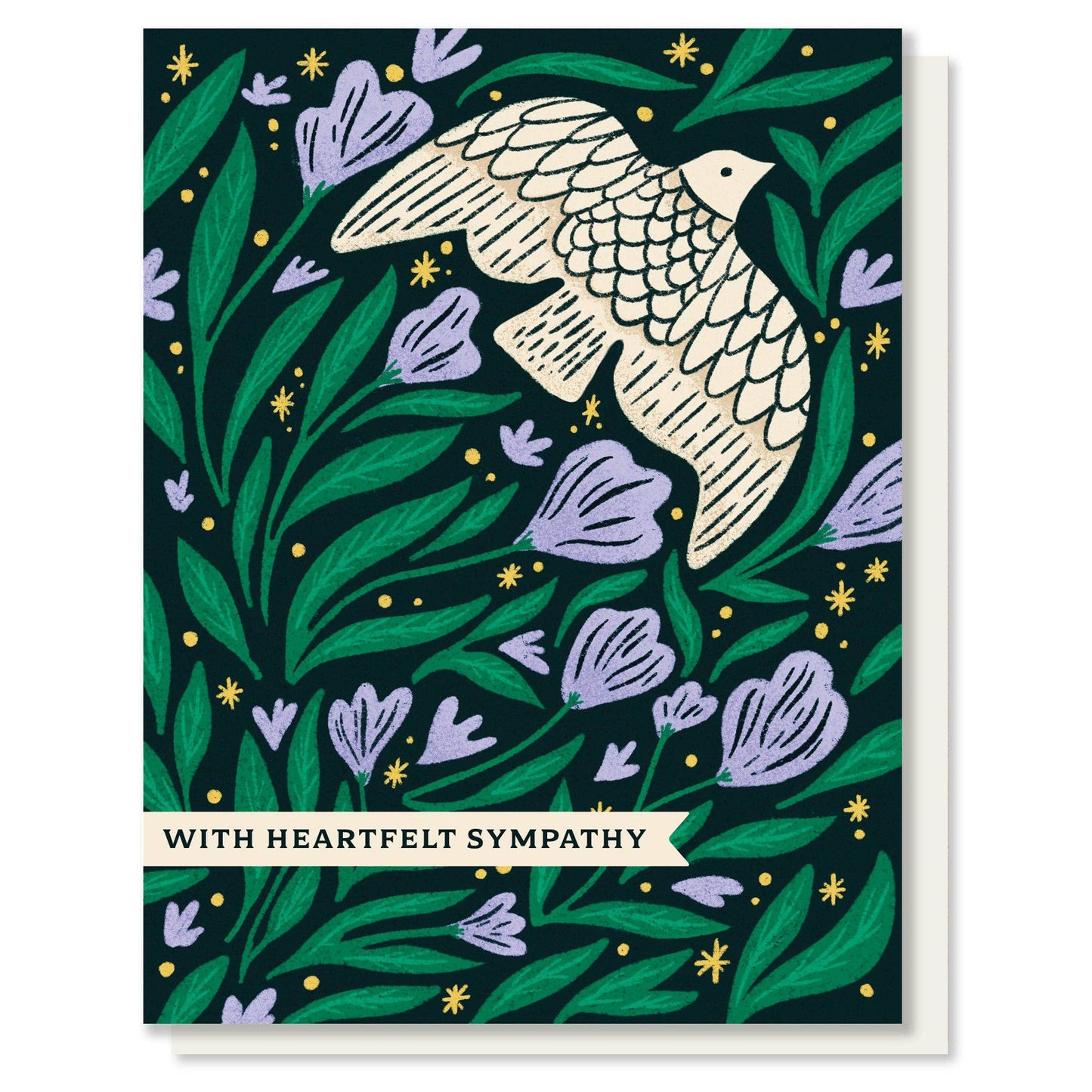 Heartfelt Bird Illustrated Sympathy Card