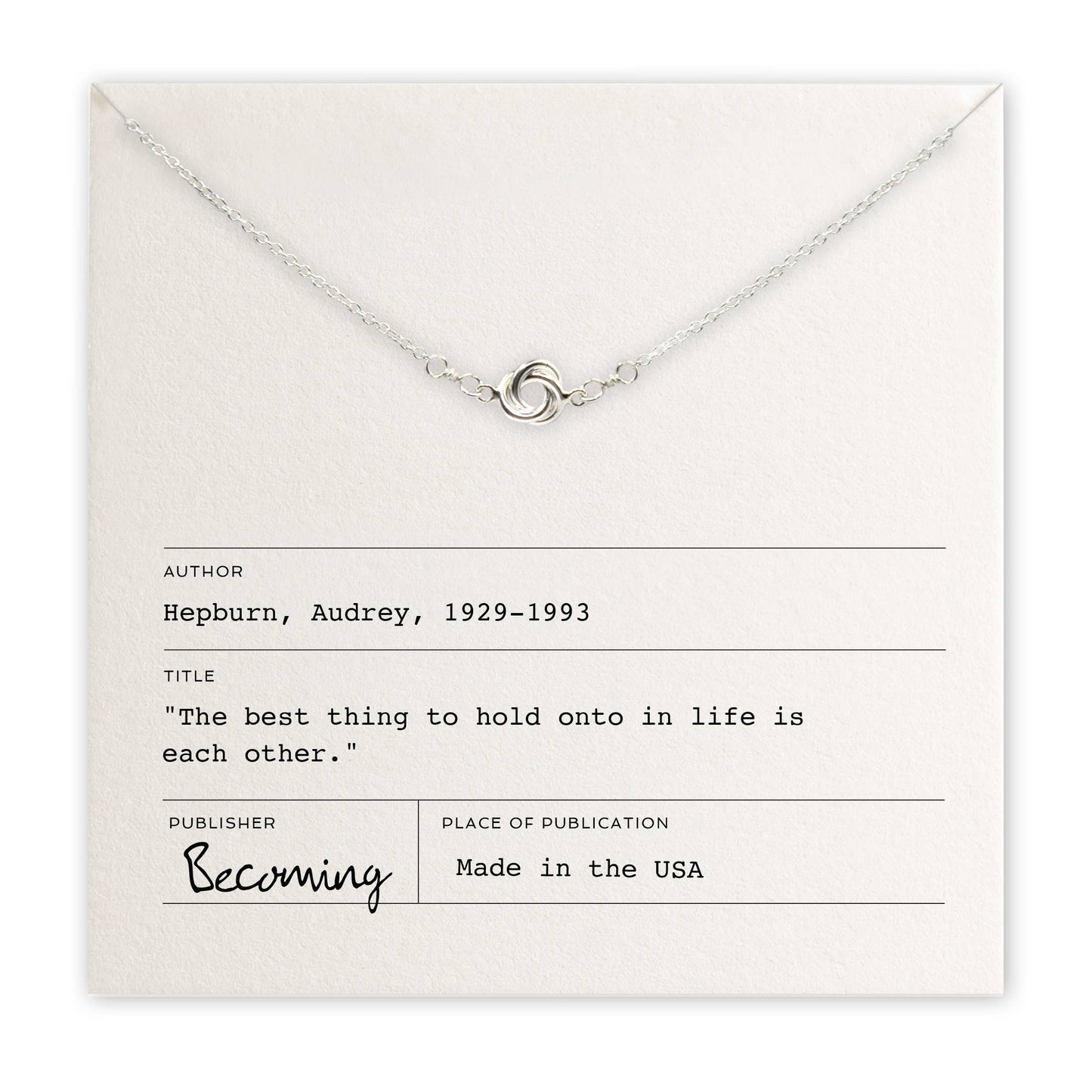 Love Knot Necklace | Sterling Silver