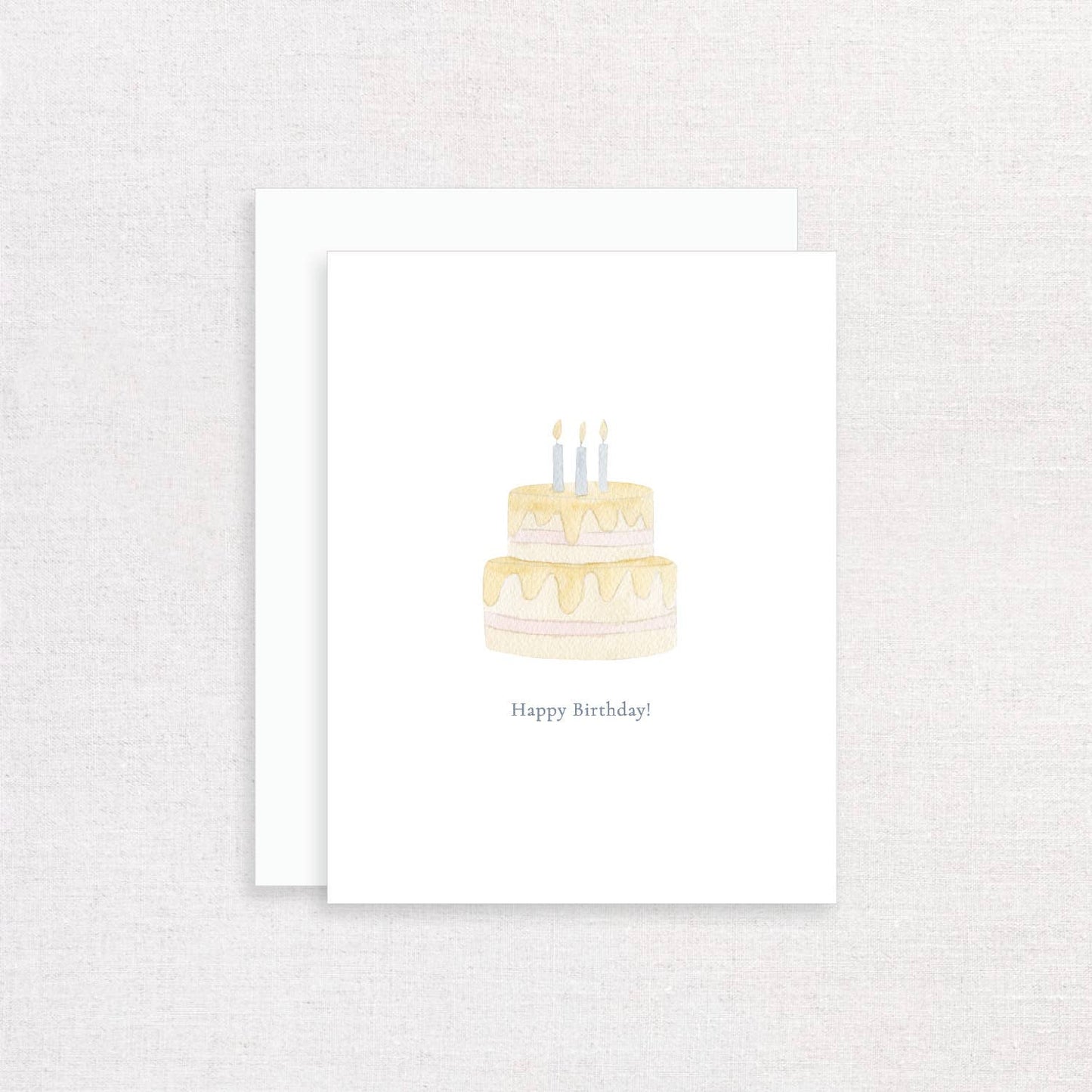 Birthday Cake Watercolor Greeting Card