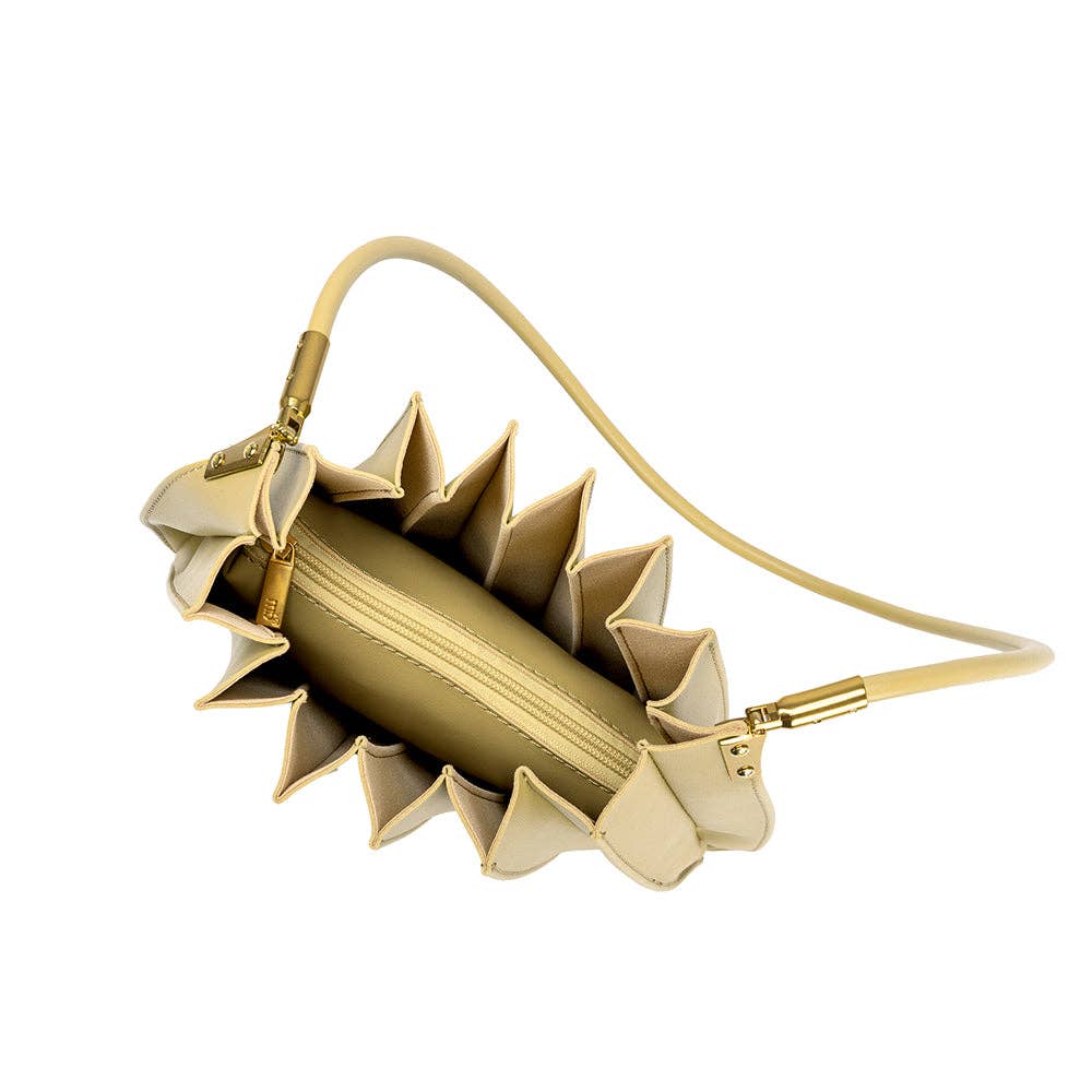 Carrie Key Lime Pleated Vegan Shoulder Bag