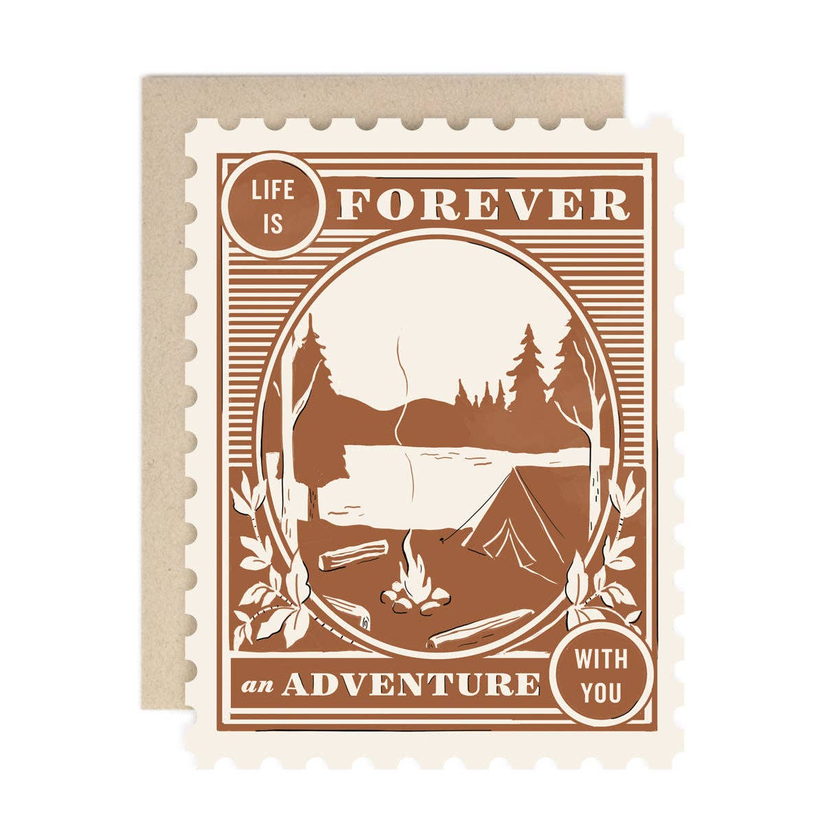 Forever an Adventure Stamp Greeting Card