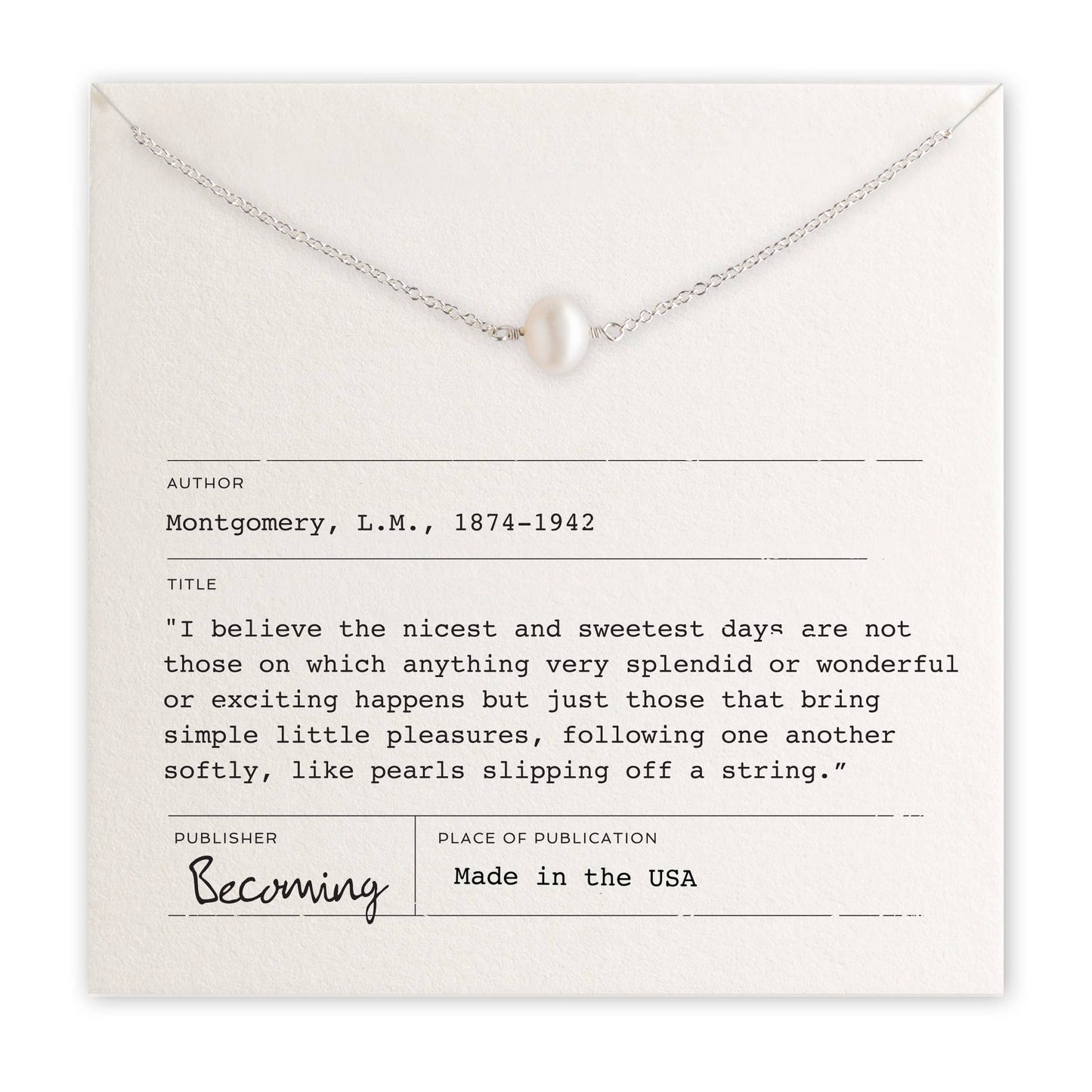 Simple Pleasures Pearl Necklace | Gold Fill