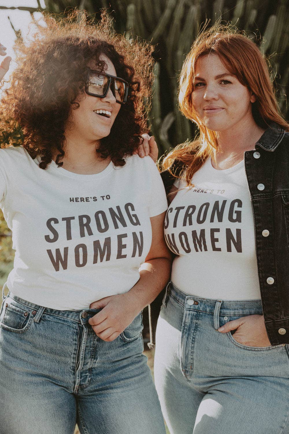Here's to Strong Women | Graphic T-shirt: S