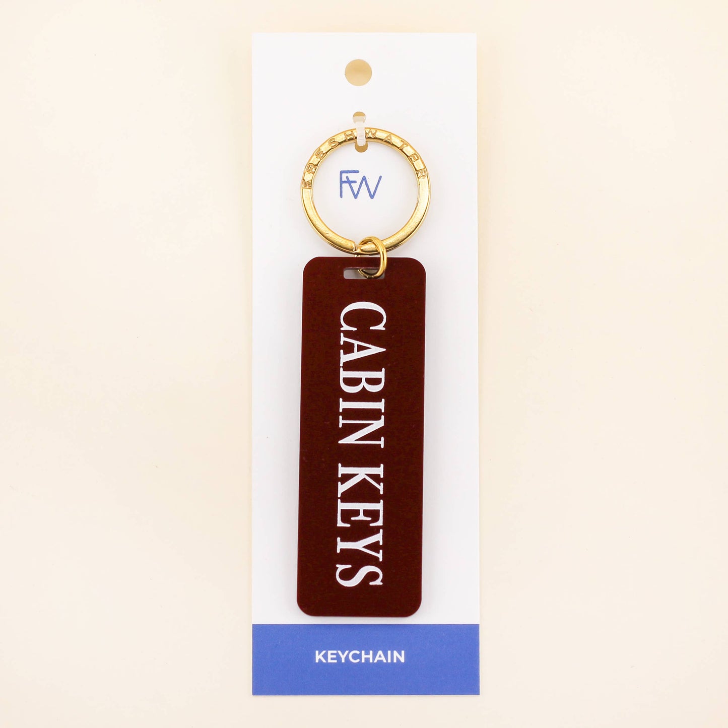 Cabin Keys Keychain with Hang Tag | Sage