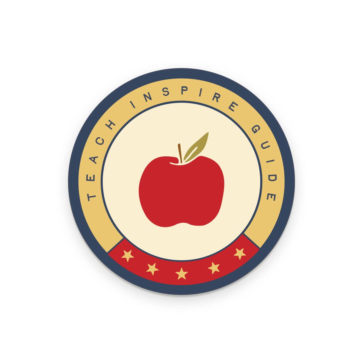 Teacher Apple Patch Sticker