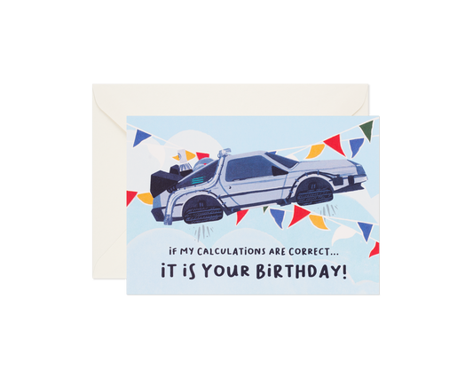 Back From The Future Birthday Card