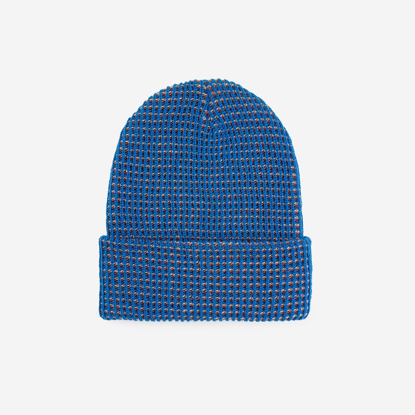 Simple Grid Knit Beanie | Stone Blue