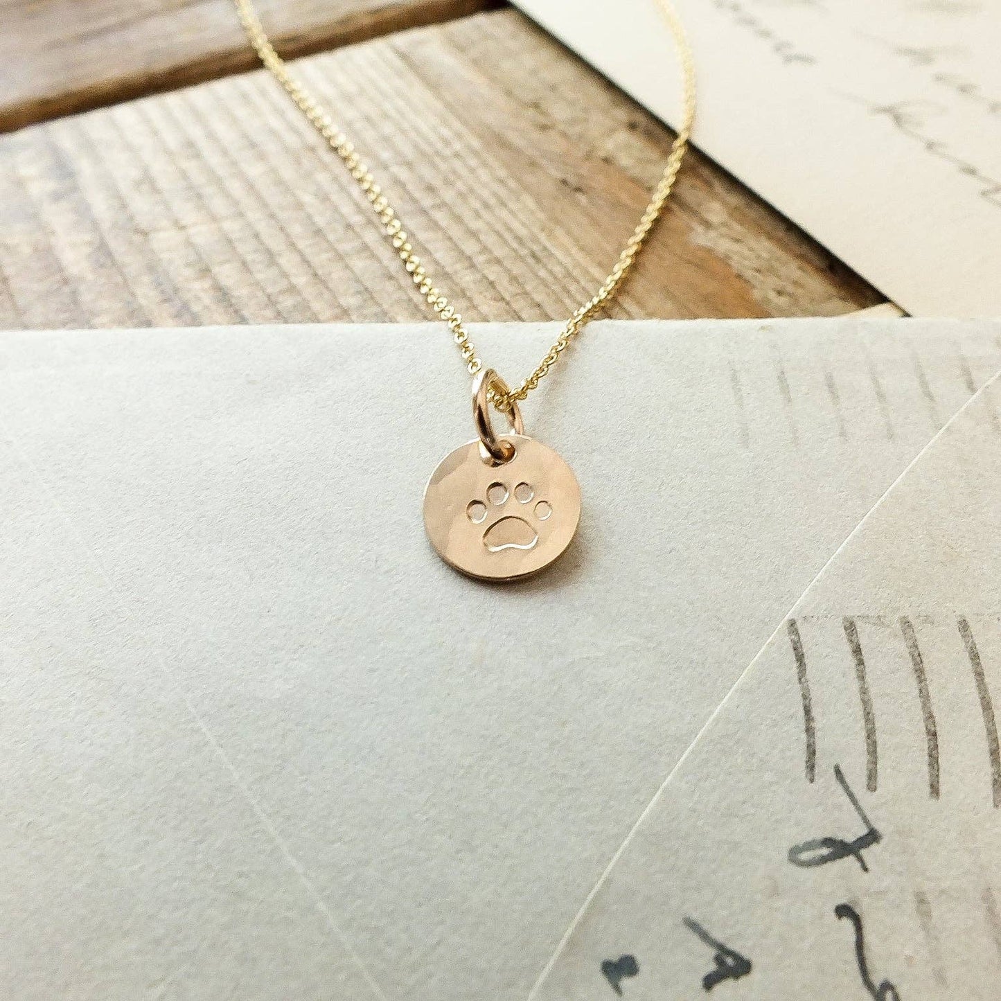 Paw Print Necklace | Gold