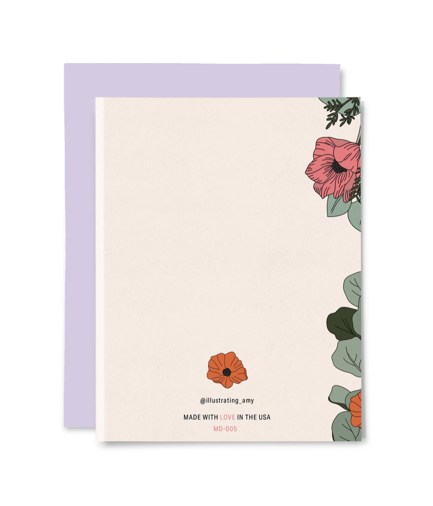 Love You Mom Flowers Card