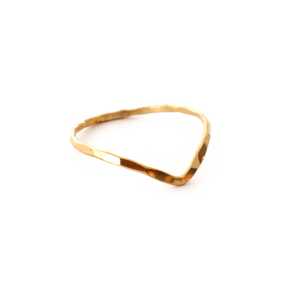 Skinny Chevron Stackable Ring | Gold | 8 – Small Batch
