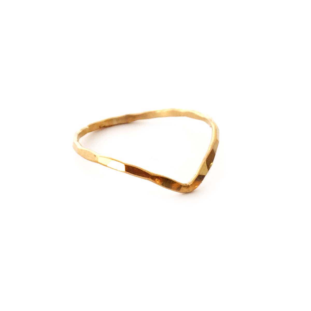 Skinny Chevron Stackable Ring | Gold | 8