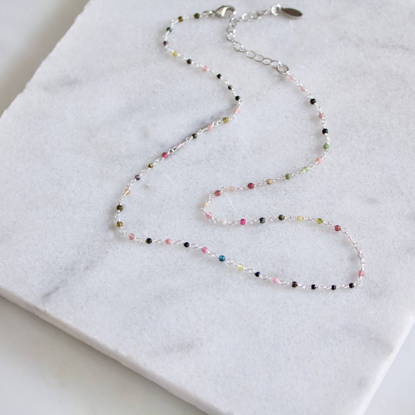 Tourmaline Choker Necklace | Gold