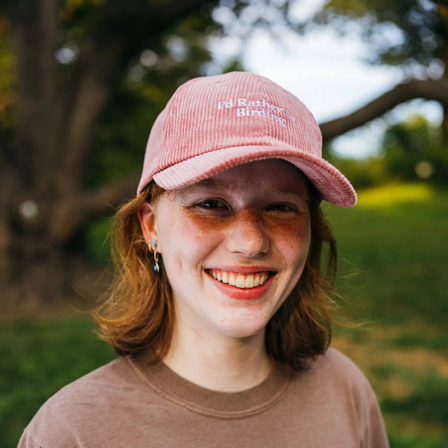 I'd Rather Be Birding Corduroy Hat: Black