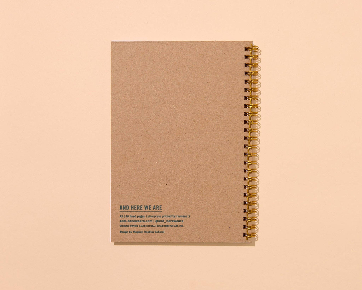 Letterpress A5 Spiral Notebook | Strawberry