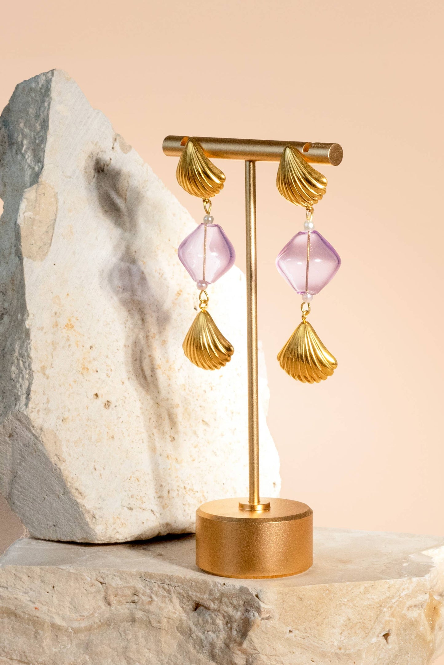 Under the Boardwalk Earrings - 18K Gold Plated: Green
