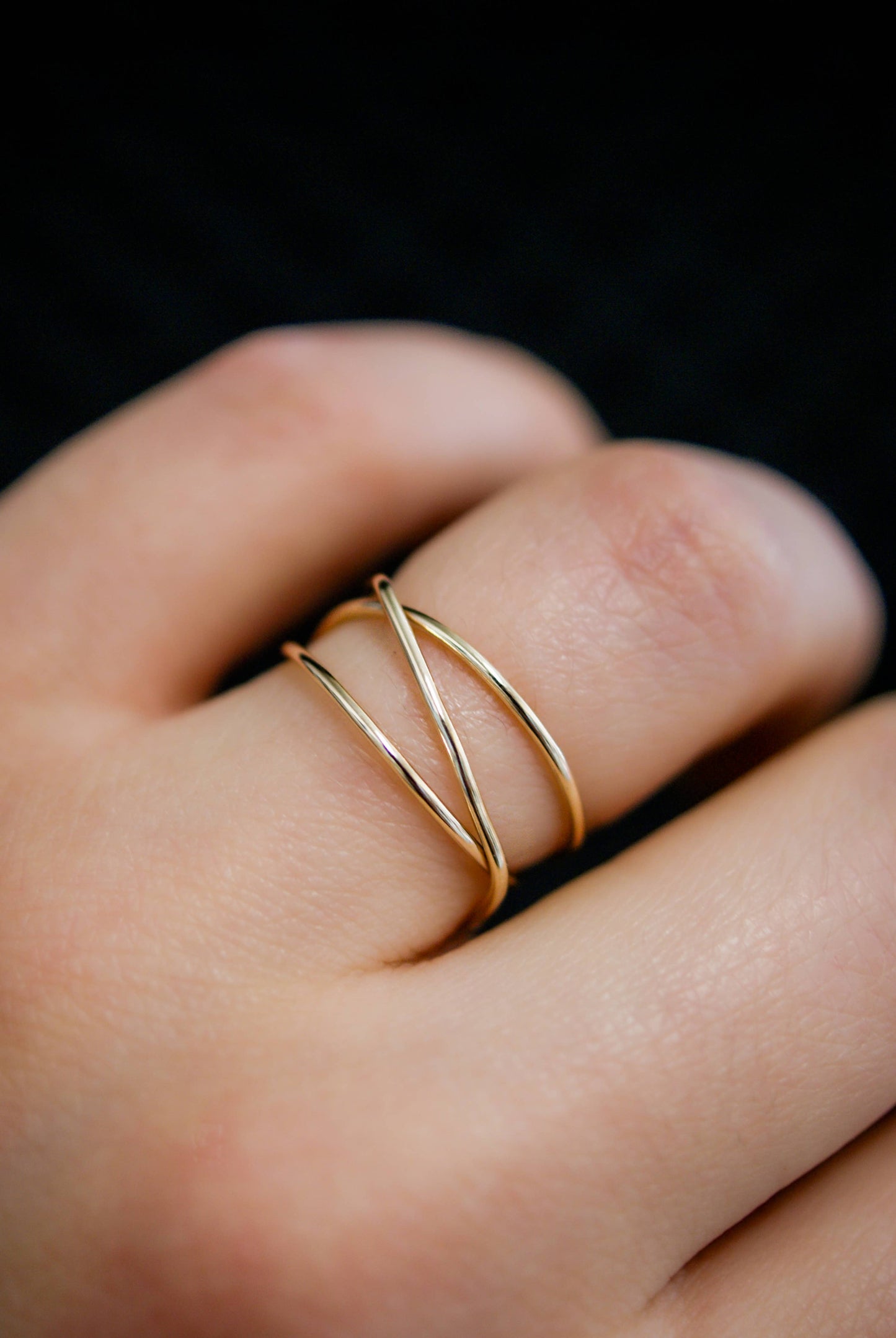 Smooth Small Thin Wraparound Ring | 14K Gold Fill | 7