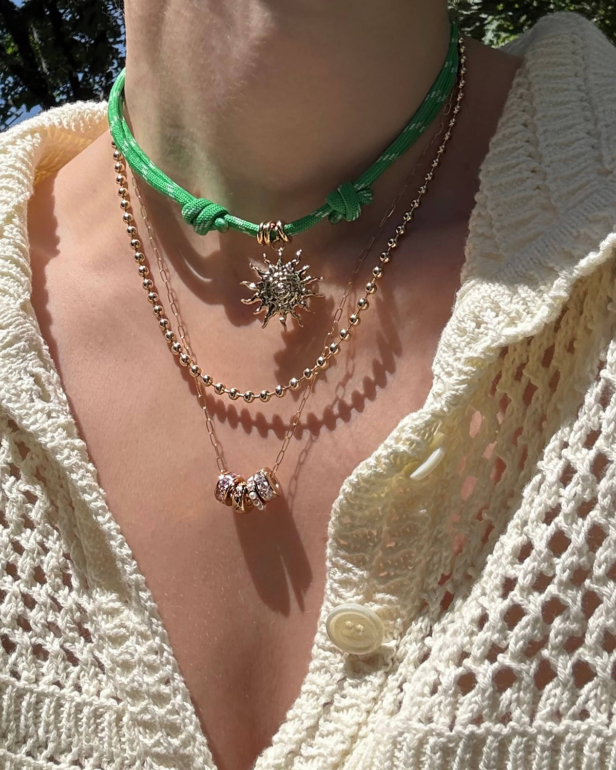 Tommy Cord Necklace: 15-28" / Jade