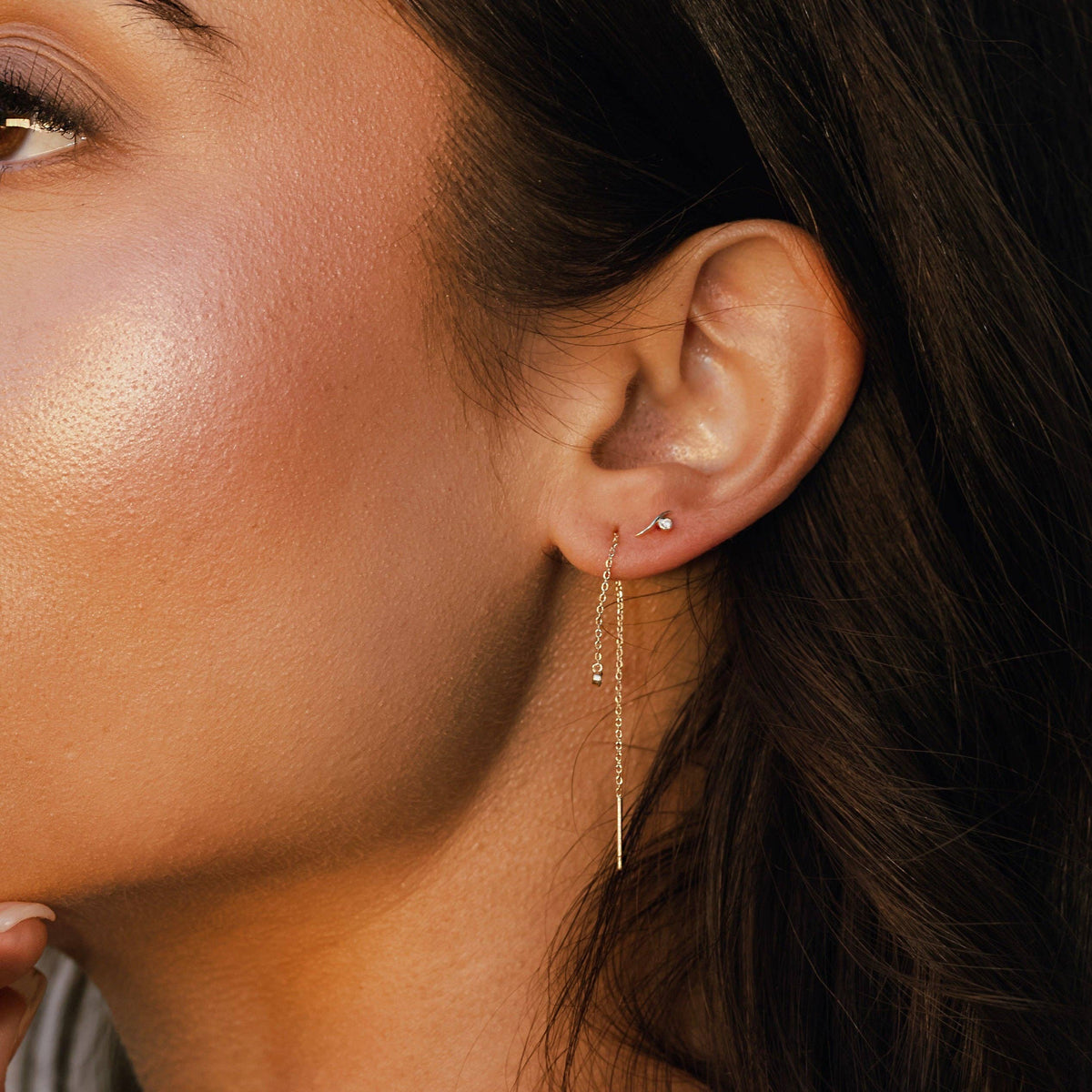 Wavy Diamond Studs