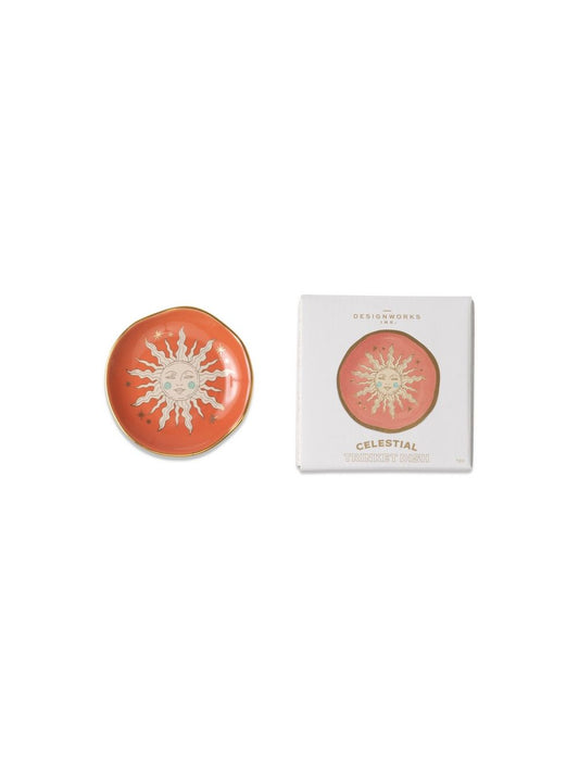 Celestial Ceramic Trinket Dish | Terracotta Sun
