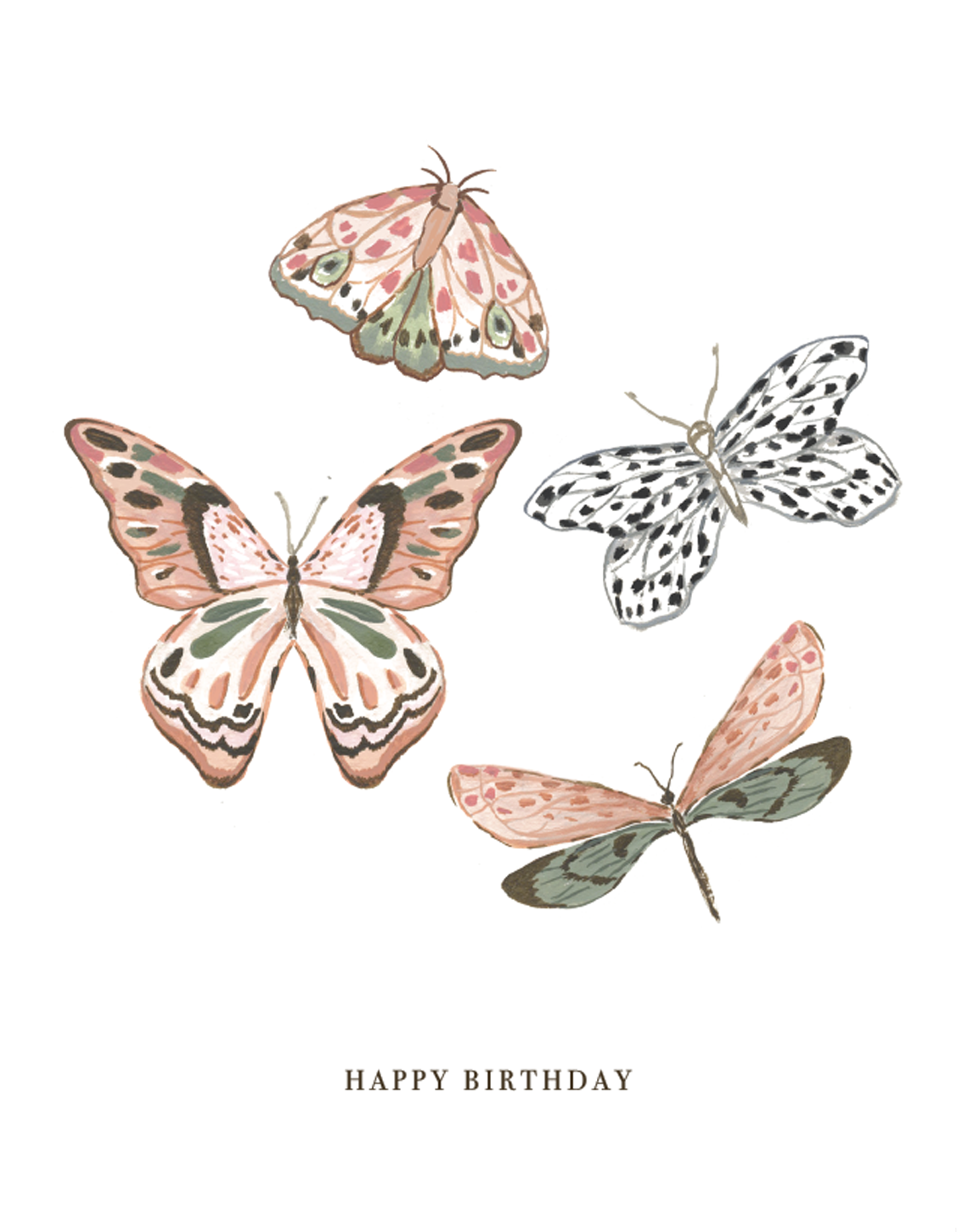 Pretty Butterfly Happy Birthday Card