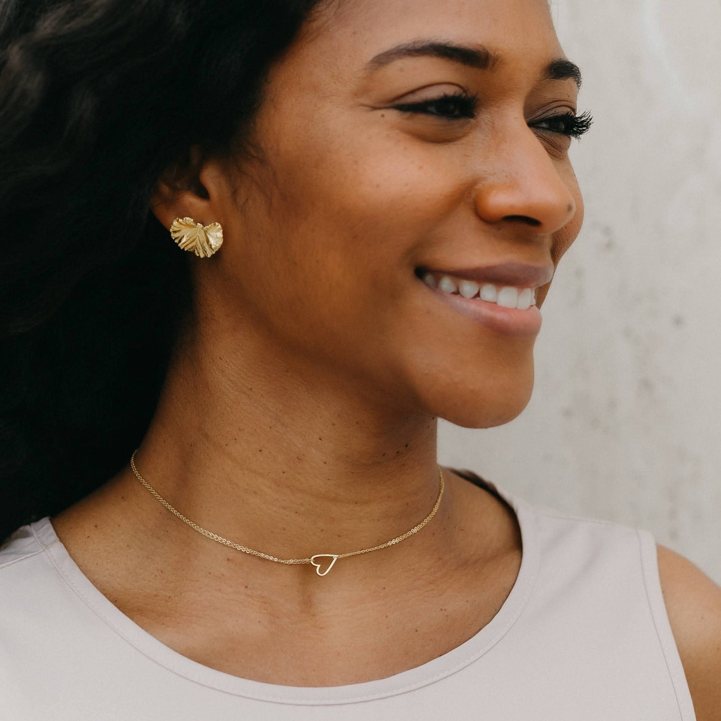Tiny Heart Necklace | Double-Chain | Non-Toxic | Durable: Gold