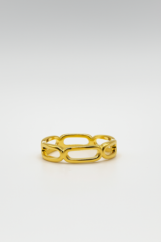 Chain Link Gold Ring: size 8