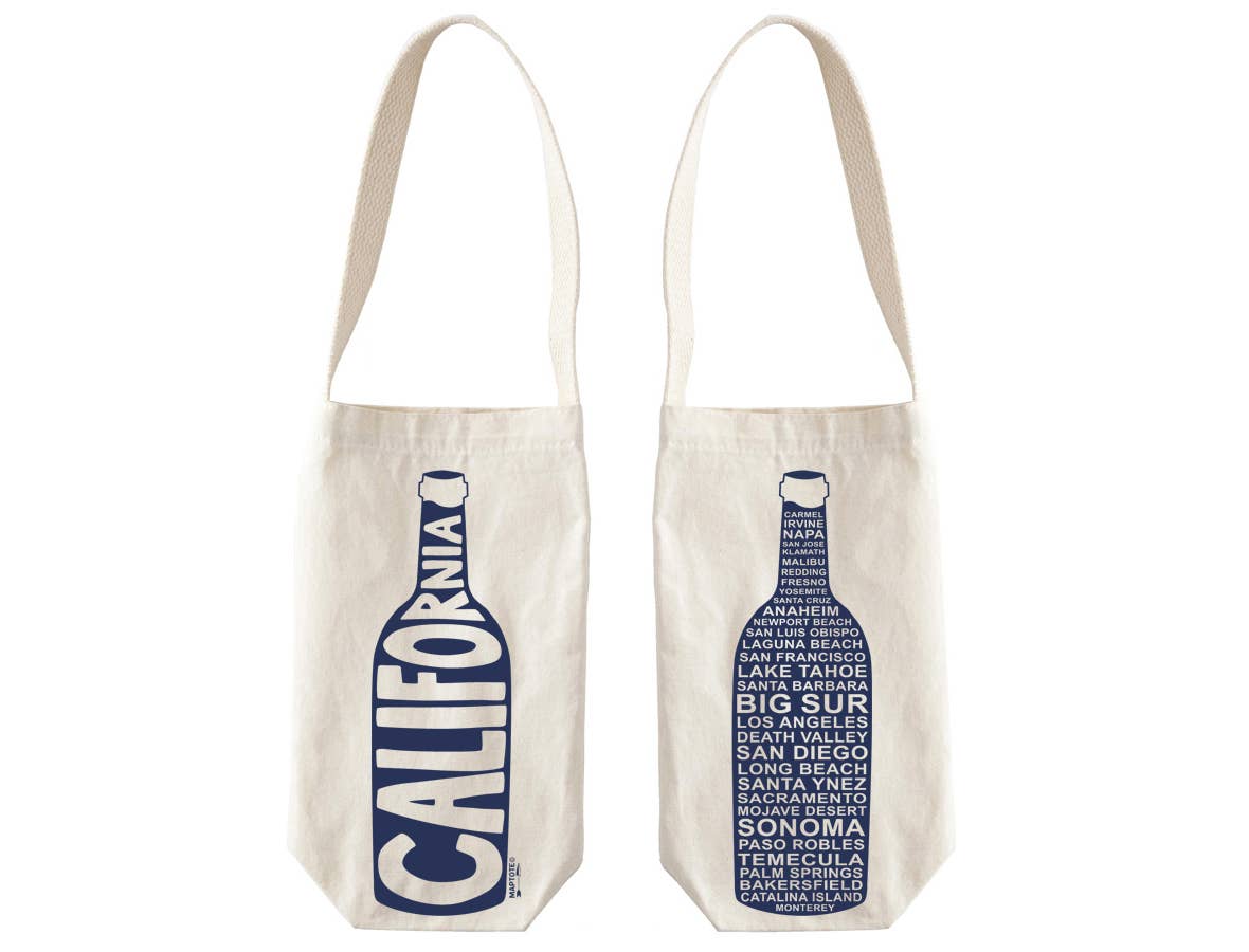 California Single Wine Totes: Natural