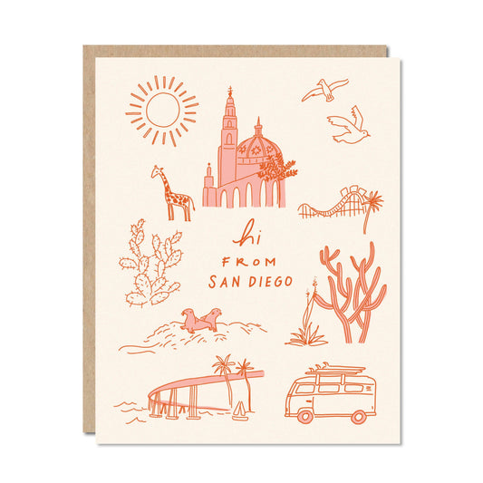 Hi from San Diego Greeting Card
