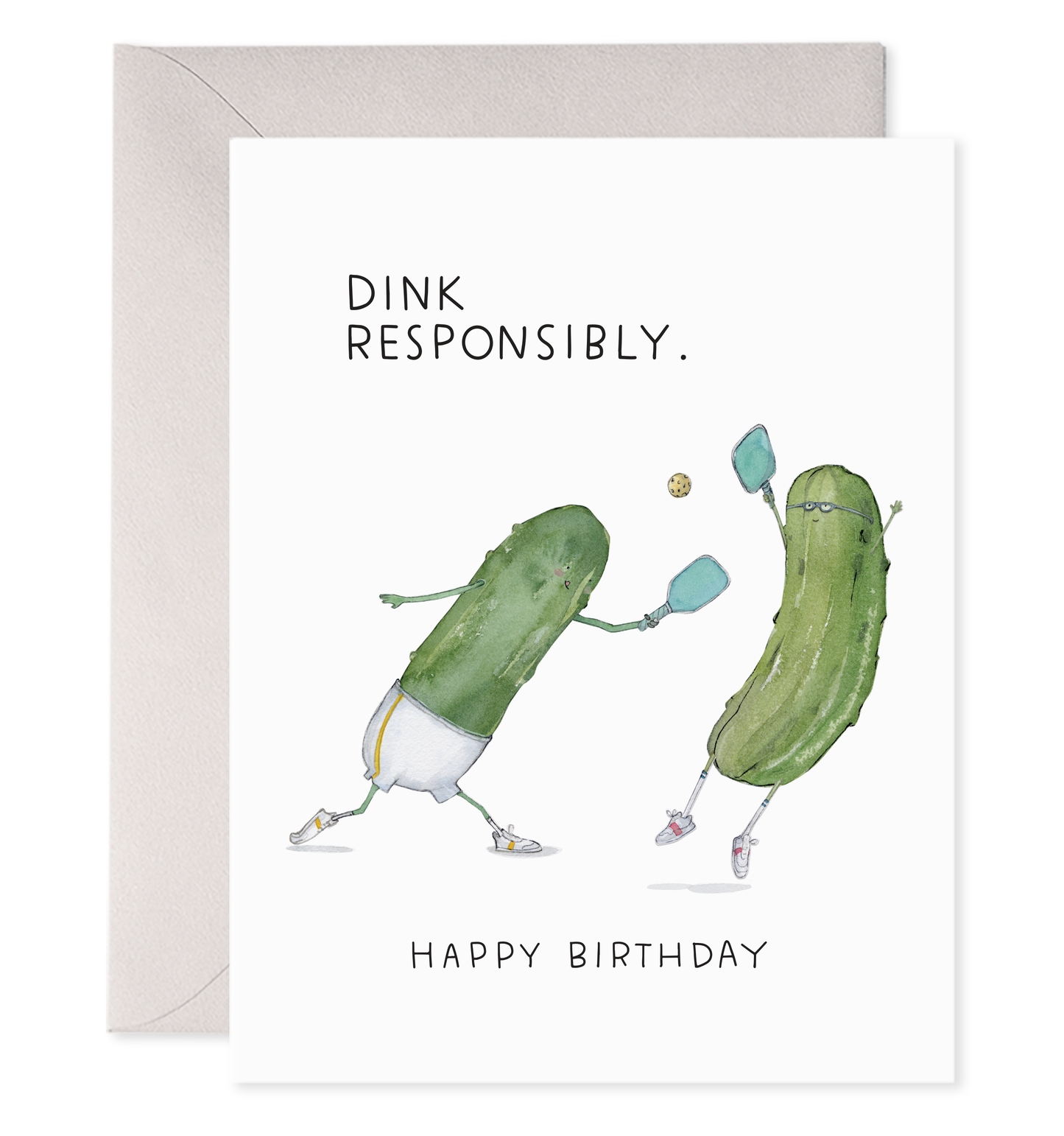 Pickleball Pickle Birthday Card