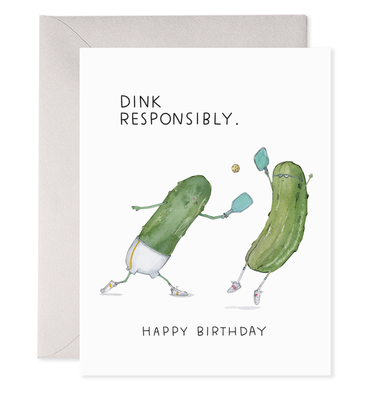 Pickleball Pickle Birthday Card