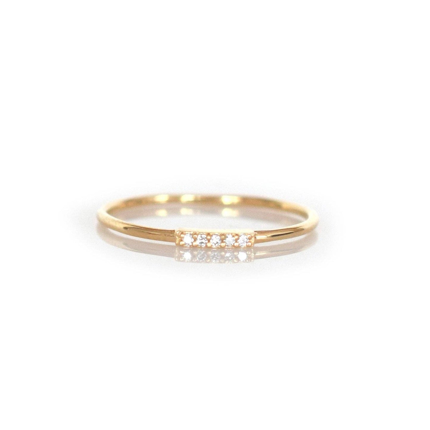 Solid Gold Diamond Alinea Ring | 7