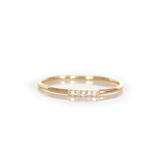 Solid Gold Diamond Alinea Ring | 7