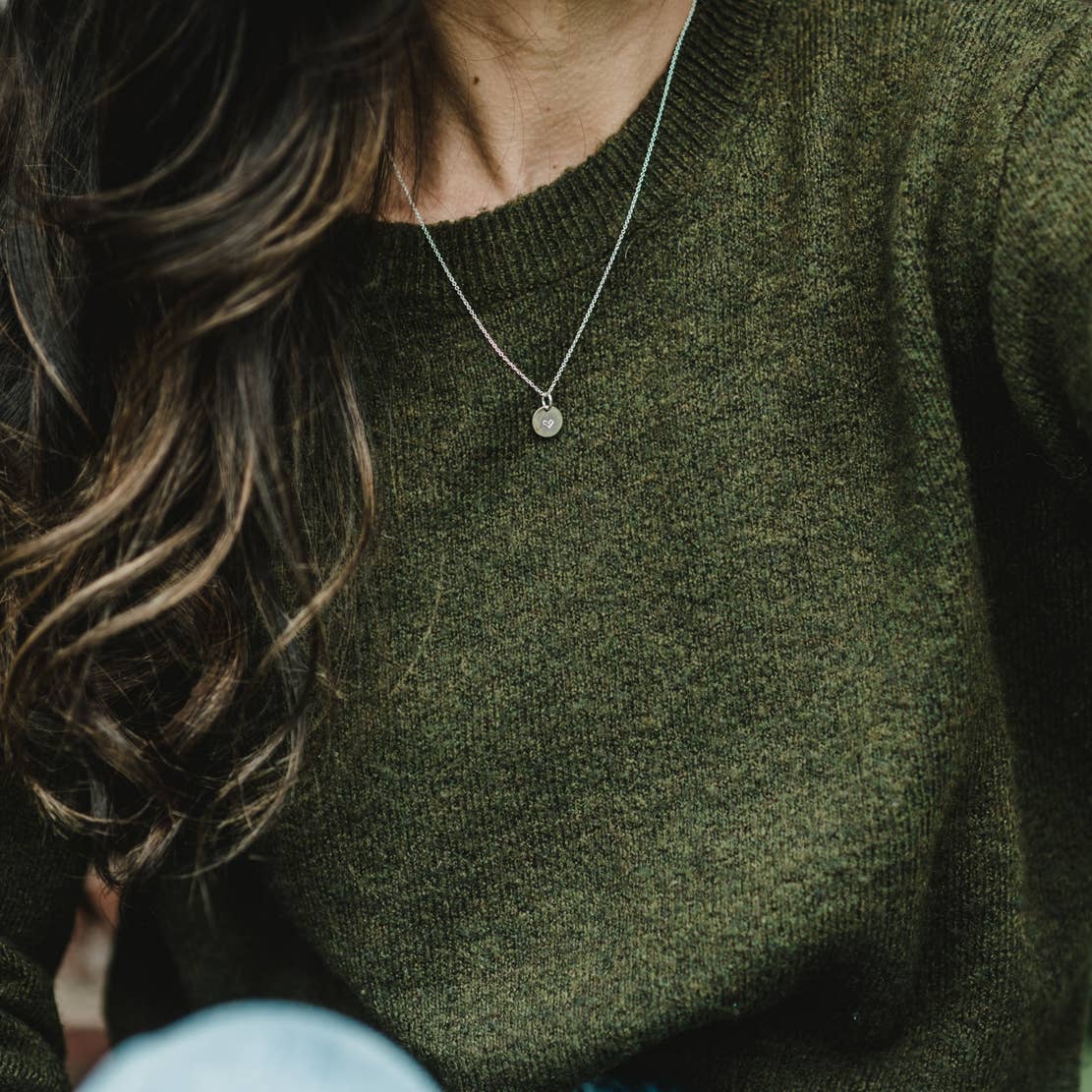 Heart Necklace: Sterling Silver
