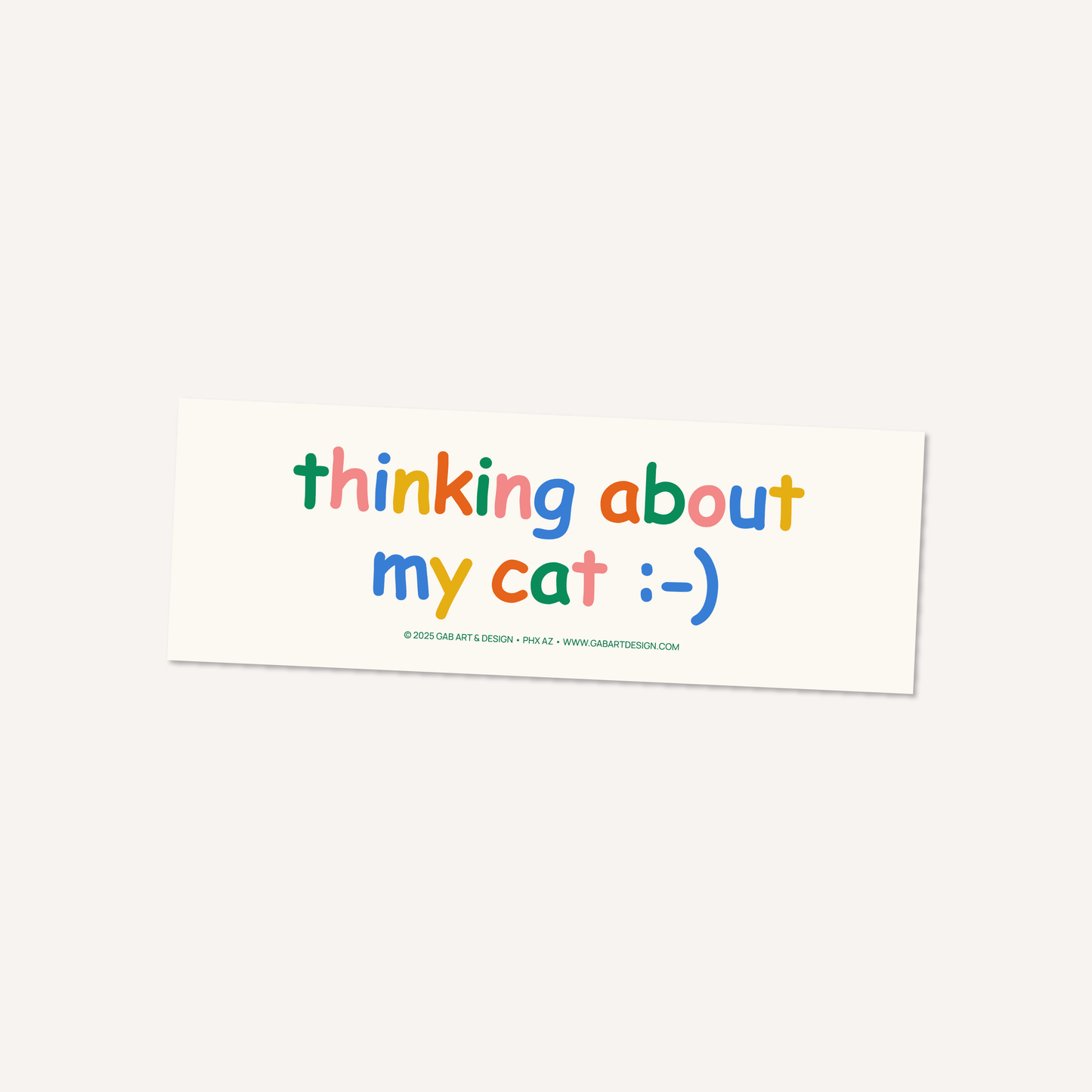 Thinking about my cat bumper sticker